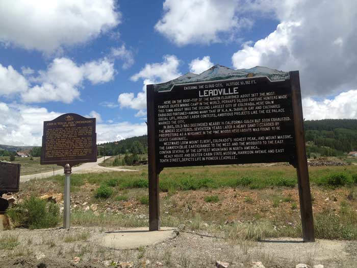 Leadville, Colorado sign