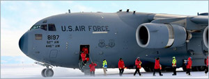 first main body C-17 landing at McMurdo