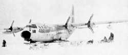 first ski-bird (C-130 to land at McMurdo