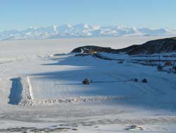 the new McMurdo ice pier in September 2012