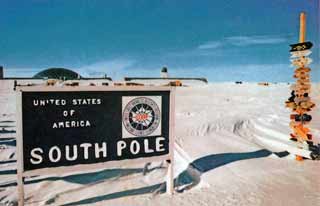 the Geographic Pole sign