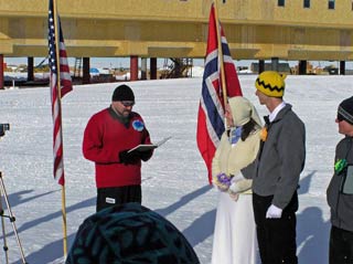 wedding ceremony at Pole
