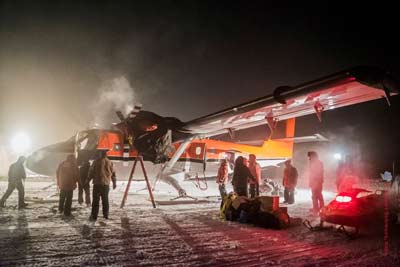 closing the aircraft up for the night