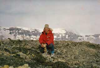 Charlie Blackmer at the summit of Mt. Erebus