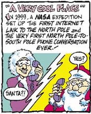 first South Pole-North Pole phone call