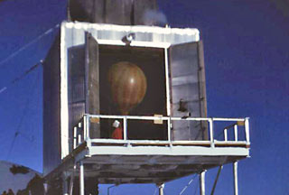 Pole balloon launch in 1980