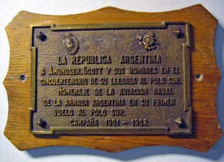 Argentine Air Force plaque