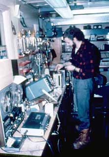 Lloyd at work in the science ET shop