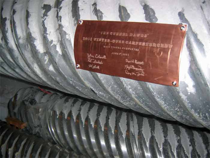plaque identifying the 'tunnel dawgs'