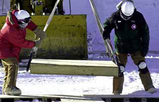 placing a timber footing