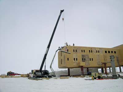raise the roof installing the last chamfer panel on B1