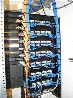 the network cable, terminated