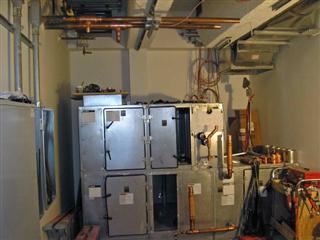 flexing B4 air handler