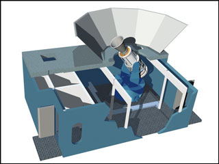 concept model of BICEP installed in the penthouse