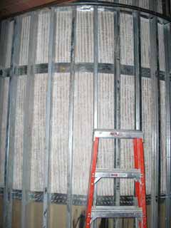 making bends radiused drywall construction