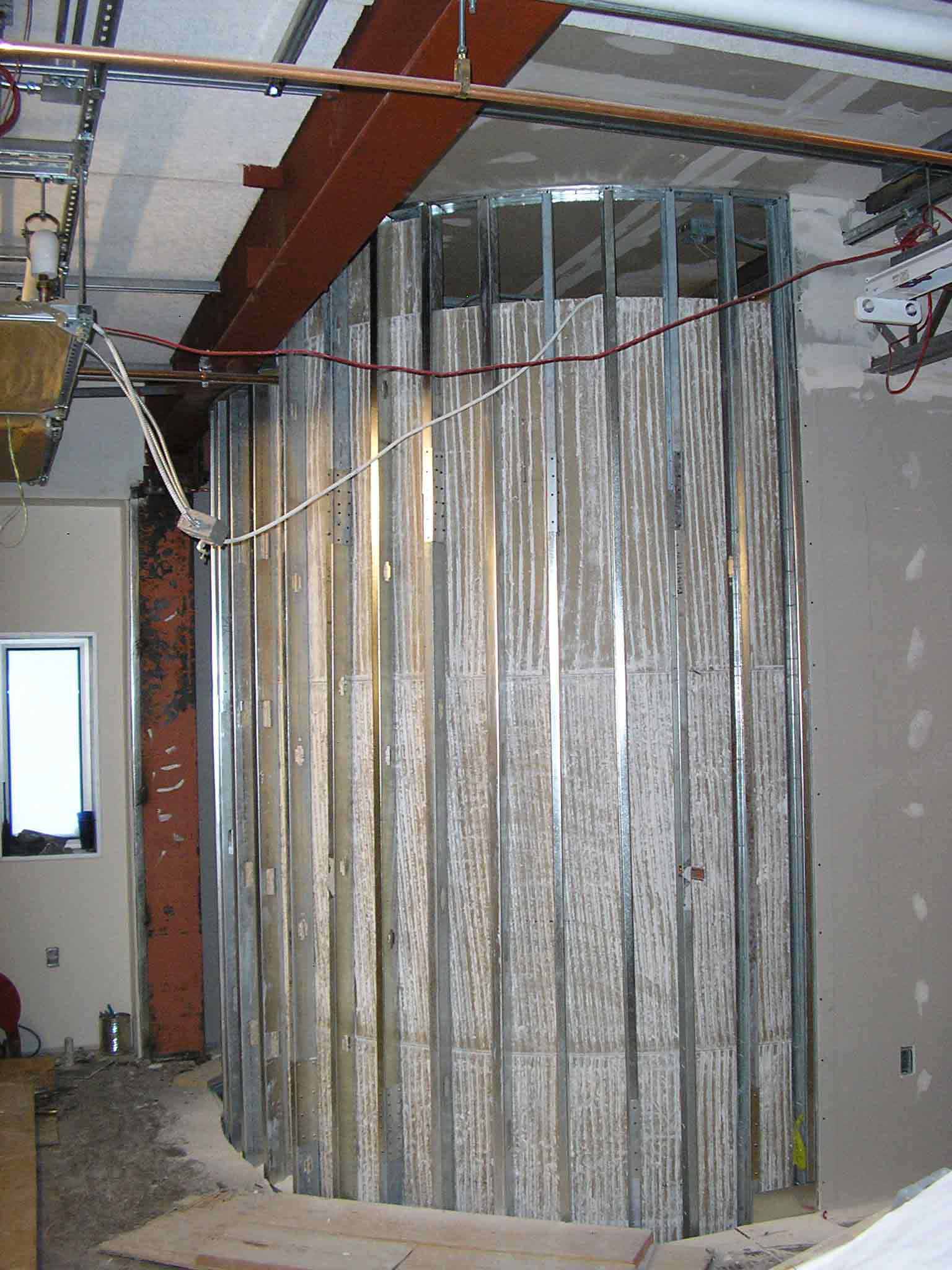 making bends radiused drywall construction