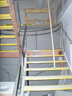 your turn stairwell side of curved wall