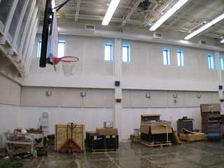 little boxes...big boxes... The gym at the end of summer