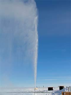relieving pressure produces a geyser