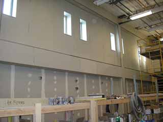 it's all on tape east wall of the gym