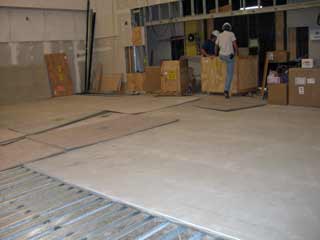 well, I'm floored FCB installation continuing in the gym