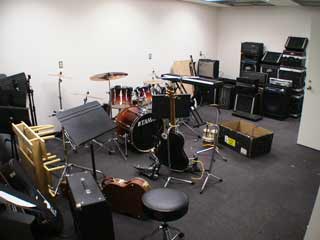 anyone in a jam? band instruments in the activity room