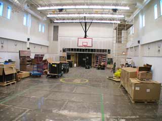 time to shoot some hoops The gym at the end of summer