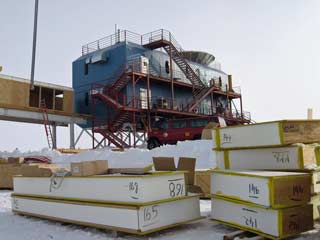 foaming at Pole Wall panels still to be installed