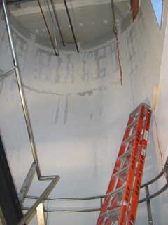 please hold handrail stairwell wall finishing