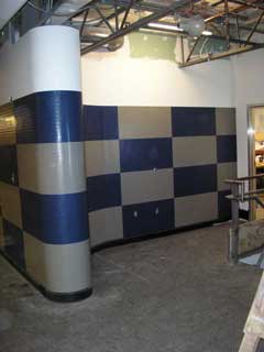 no bouncing off of the walls second level stair lobby
