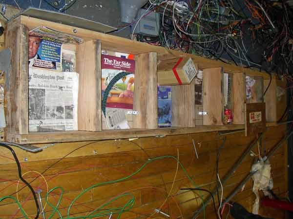 artifacts left by the 1992 wo's in the base of the comms console
