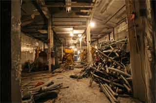pipe down! the power plant gutting in progress