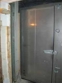the first level door as work continues
