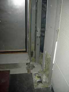 the right side of the interior door jamb