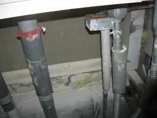 conduits above the first floor doors