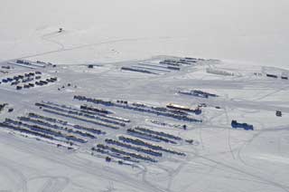 view of the berms and summer camp