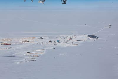 a view of the station and most of the berms