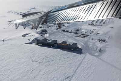 closer view of the station