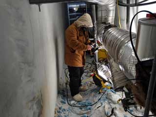 putting heat trace on the temporary outfall