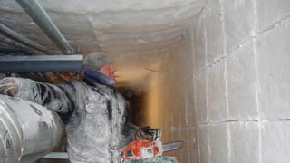 widening the ice tunnels