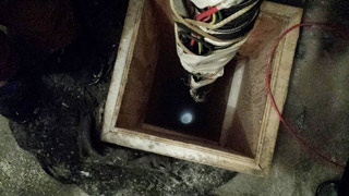 looking down the well hole