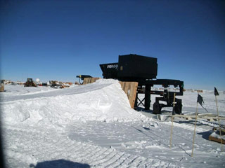 Fargo set up on the berm