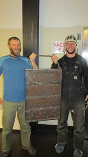 plaque left by the VIPER construction folks
