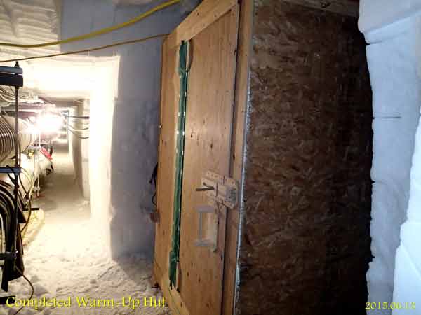 the completed warming hut