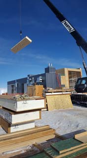 first roof panel in the air