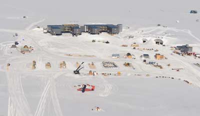 the back side of the station looking upwind