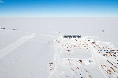 the back side of the station looking upwind