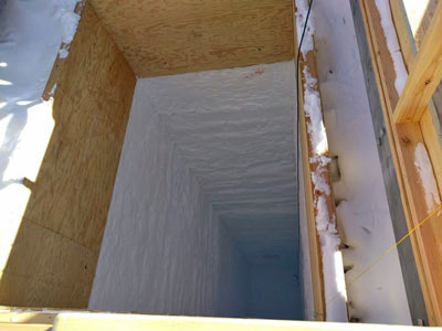 the nearly completed shaft