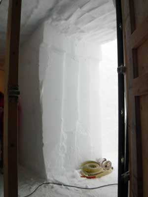 the cut opening to the new shaft