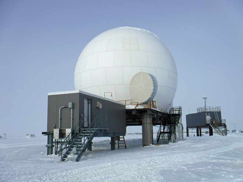 the completed DSCS shelter